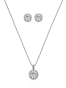 CONJUNTO COLAR E BRINCO PONTO DE LUZ