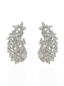 Ear Cuff Design Folhas Cravejadas