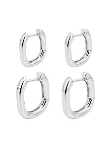 Dupla De Brinco Argola Oval G