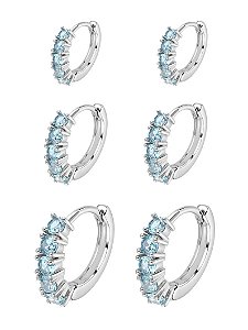 Trio de Argola Azul