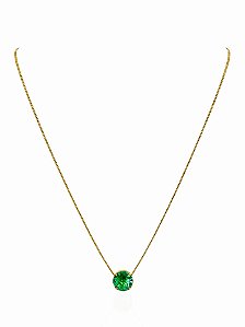 COLAR CRISTAL VERDE GOLD
