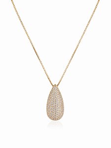 COLAR GOTA CRAVEJADA GOLD