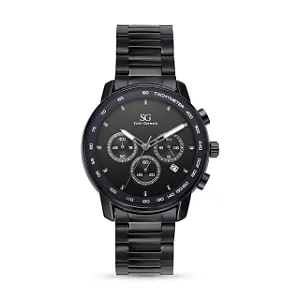 Relogio Masculino Redondo Chrono Tech Preto e Pinos