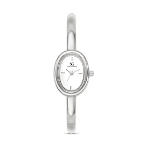 Relogio Feminino Oval Louvre Prata