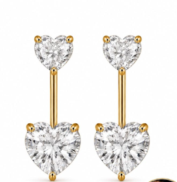 BRINCO VIRGINIA PONTO DE LUZ DUPLO CORAÇÃO