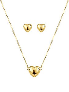 CONJUNTO CORAÇÃO GOLD