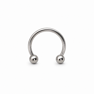 PIERCING TITANIO MEIA ARGOLA ESFERA LISA GRANDE