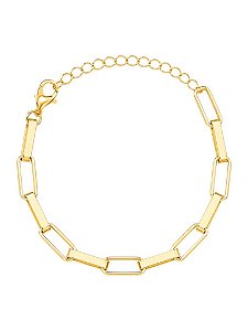 pulseira elos quadrados gold