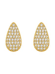 Brinco gota cravejada gold