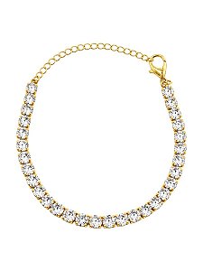 Pulseira riviera 4 pontas gold