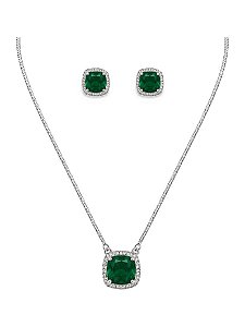 CONJUNTO PEDRA QUADRADA CRAVEJADA-VERDE