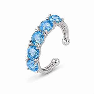 Piercing Design Cristais - AZUL