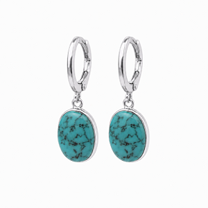 ARGOLINHA OVAL TURQUESA RB