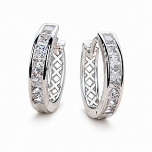 ARGOLA CLICK CREVEJADA PRATA 925