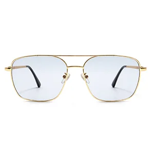Óculos de Sol Aviador Tulum Due Dourado com Lente Azul