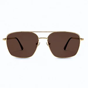 Óculos de Sol Aviador Tulum Due Dourado com Lente Marrom
