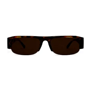 Óculos de Sol Retangular Vision Tortoise com Lente Marrom