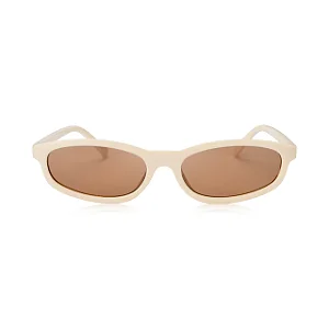 Óculos de Sol Milano Branco com Lentes Marrom