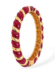BRACELETE TORCIDO RESINADO- VERMELHO