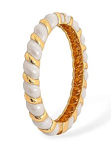 BRACELETE TORCIDO RESINADO- BRANCO