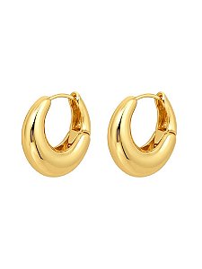 Brinco Argola Oval gold