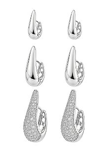 TRIO DE GOTA LISA E CRAVEJADA