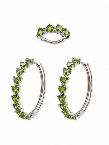 KIT ARGOLA COM PIERCING- VERDE