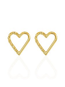 BRINCO CORAÇÃO VAZADO GOLD