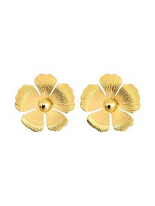 BRINCO FLOR TEXTURIZADA GOLD