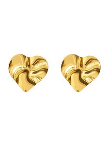 BRINCO CORAÇÃO MARTELADO GOLD