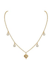 CHOKER CORAÇÃO COM CRISTAIS
