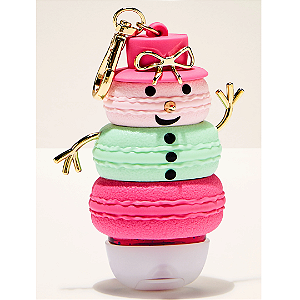 Suporte para Higienizador Bath and Body Works "PocketBac Holder" Macaron Snowman