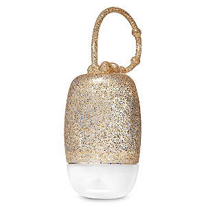 Suporte para Higienizador Bath and Body Works " PocketBac Holder " Gold Glitter