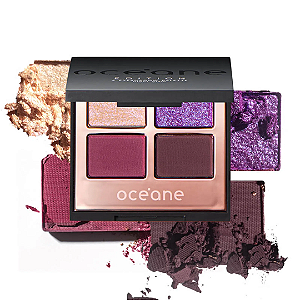 Paleta de Sombras 4 Eyeshadow Palette Night Glam Océane Edition 4,5g (Próx a validade 14/04/2026)