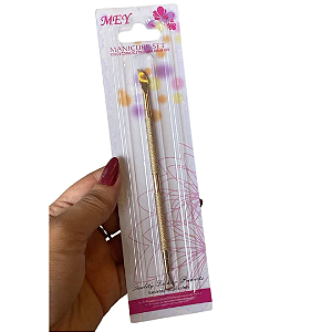 Espátula Dupla MEY para Unha em Gel Inox