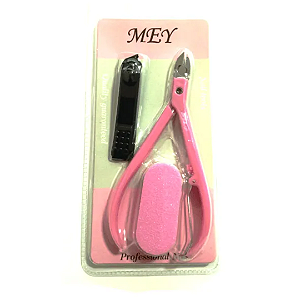 Kit Manicure MEY Alicate, Cortador e Lixa | Sortido
