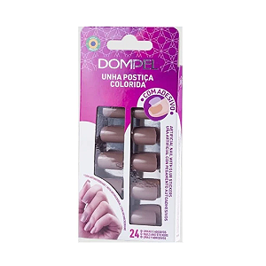 Unha Postiça 797 Nm C/24 Un Quadrada Media | Cor: Nude Mocha