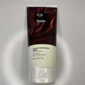Máscara Repositora de Cor Igk Color Depositing Conditioning Hair Mask | Cor: Williams Burgundy - 180ML (Embalagem Manchada)