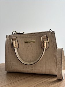 Bolsa Oli Emma Vanilla Croco