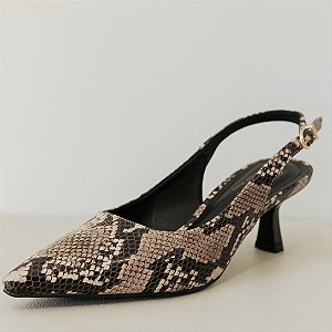 SCARPIN SLINGBACK SNAKE SALTO MÉDIO - VICKY