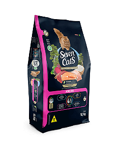 Seven Cats Sabor Salmão, Carne e Frango para Gatos Adultos