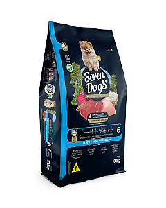 Seven Dogs Filhote Sabor Carne, Frango e Cereais porte Pequeno e Mini