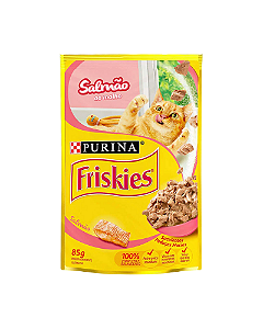 Ração Úmida Sachê Friskies Salmão ao Molho para Gato Adulto 85g