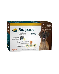Antipulgas Simparic 40 a 60kg Cães 120mg
