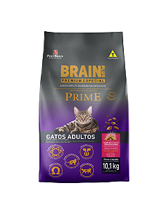 Brain Plus Prime Gatos Adultos Carne e arroz 10,1kg