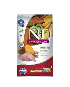 N&D Tropical para Gatos Castrados Sabor Frango, Cereais e Frutas Tropicais