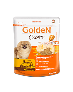Golden Cookie Cães Adultos Porte Pequeno Sabor Banana, Aveia e Mel 350g