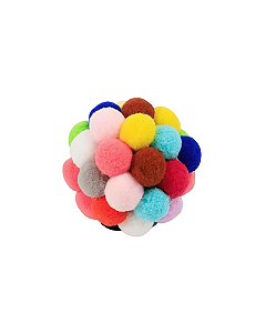 Brinquedo Bola Colorida de Pelúcia 6cm