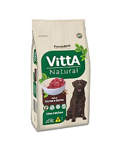 Vitta Natural Cães Adultos Sabor Carne e Arroz 15kg