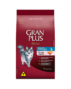Ração GranPlus para Gatos Adultos Castrados Sabor Salmão e Arroz